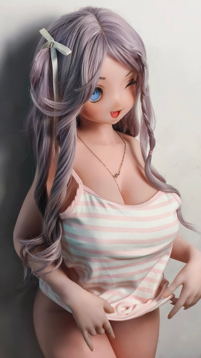 ElsaBabe 148 cm Anime-Puppe Platin-Silikon-Sexpuppe Erotisches Spielzeug mit Metallskelett, Furukawa Natsuki