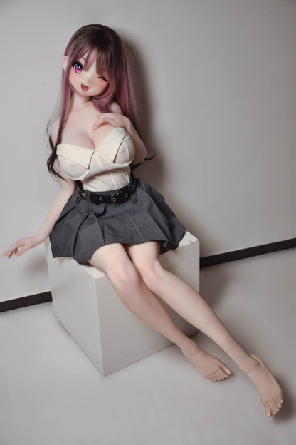 ElsaBabe 148 cm Anime-Puppe Platin-Silikon-Sexpuppe Erotisches Spielzeug mit Metallskelett, Furukawa Natsuki