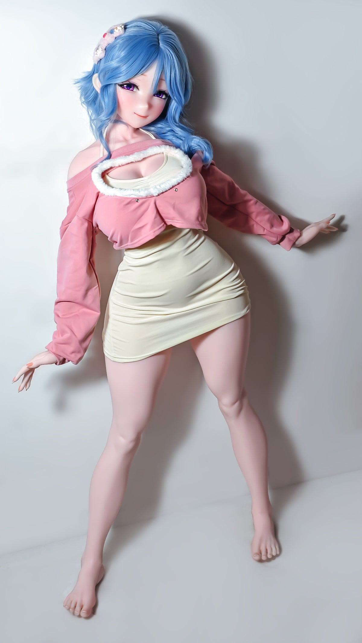 ElsaBabe 148 cm Anime-Puppe Platin-Silikon-Sexpuppe Erotisches Spielzeug mit Metallskelett, Furukawa Natsuki