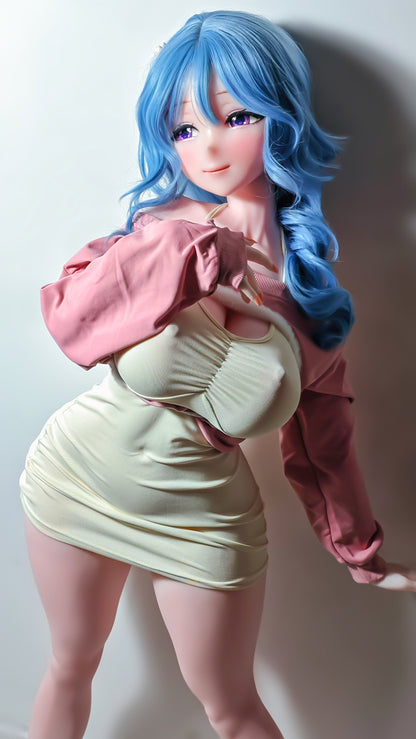 ElsaBabe 148 cm Anime-Puppe Platin-Silikon-Sexpuppe Erotisches Spielzeug mit Metallskelett, Furukawa Natsuki