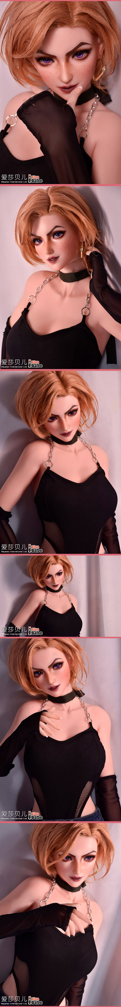 ElsaBabe 165cm Realistic ACG Doll Platinum Silicone Love Doll Adult Toy With Metal Skeleton, Rosalyn Clark