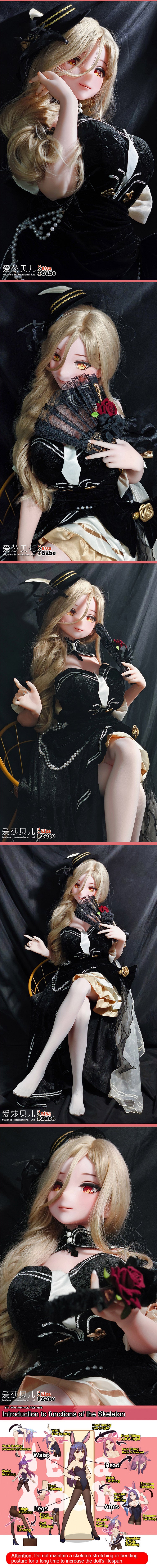 ElsaBabe 148cm Anime Doll Platinum Silicone Love Doll Adult Toy With Metal Skeleton, Mizuta Nina