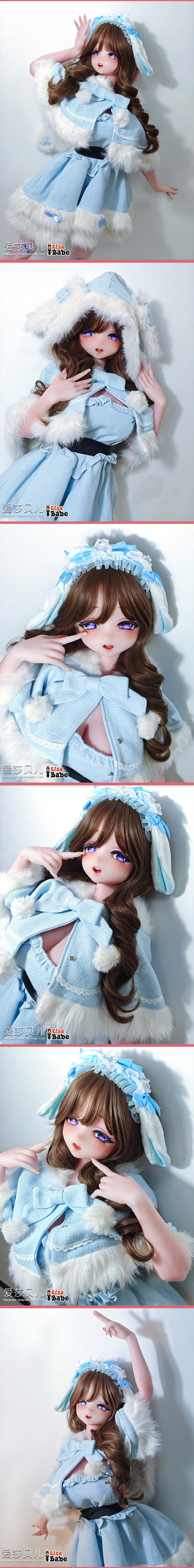 ElsaBabe 140cm Anime Doll Platinum Silicone Love Doll Adult Toy With Metal Skeleton, Suwabe Haruka