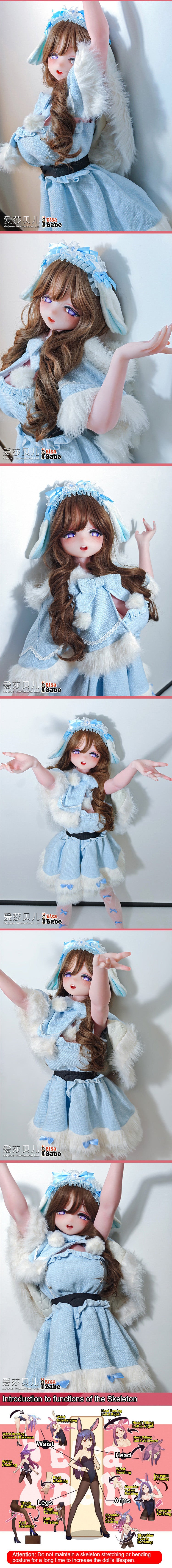 ElsaBabe 140cm Anime Doll Platinum Silicone Love Doll Adult Toy With Metal Skeleton, Suwabe Haruka