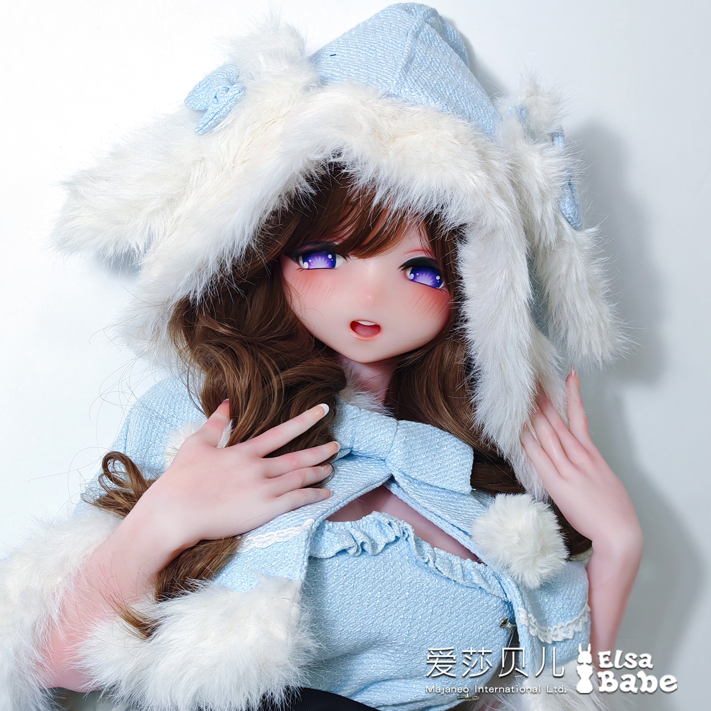 ElsaBabe Anime Doll Head Platinum Silicone Love Doll Heads Only, Suwabe Haruka