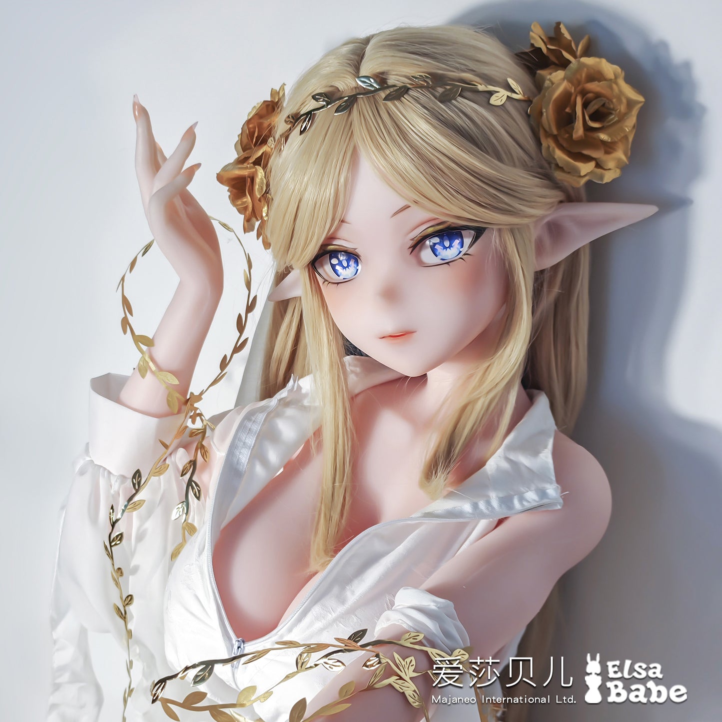 ElsaBabe 148cm Anime Doll Platinum Silicone Love Doll Adult Toy With Metal Skeleton, Nishino Masayo