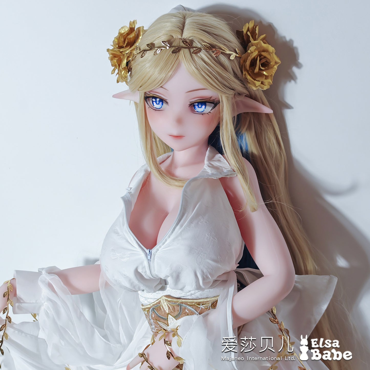 ElsaBabe 148cm Anime Doll Platinum Silicone Love Doll Adult Toy With Metal Skeleton, Nishino Masayo