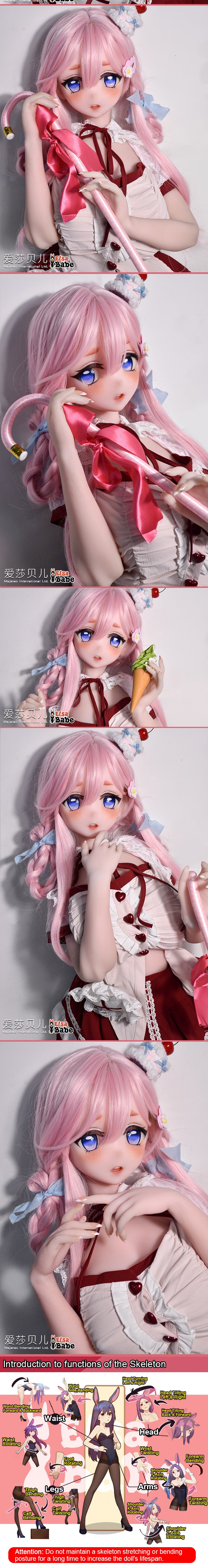 ElsaBabe 148cm Anime Doll Platinum Silicone Love Doll Adult Toy With Metal Skeleton, Itsuki Sango