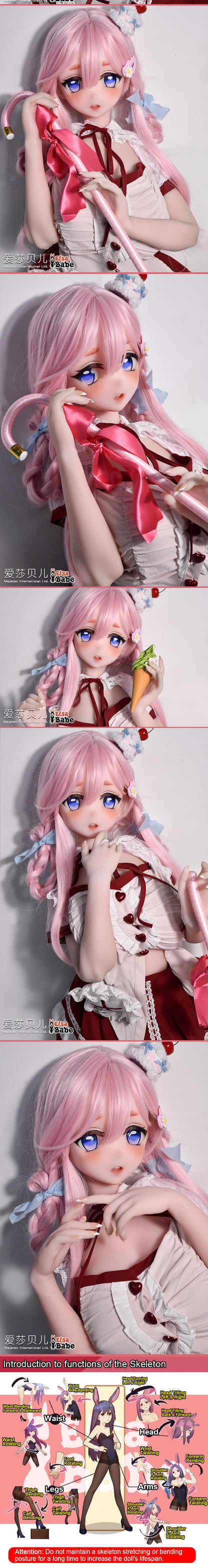 ElsaBabe 148cm Anime Doll Platinum Silicone Love Doll Adult Toy With Metal Skeleton, Itsuki Sango