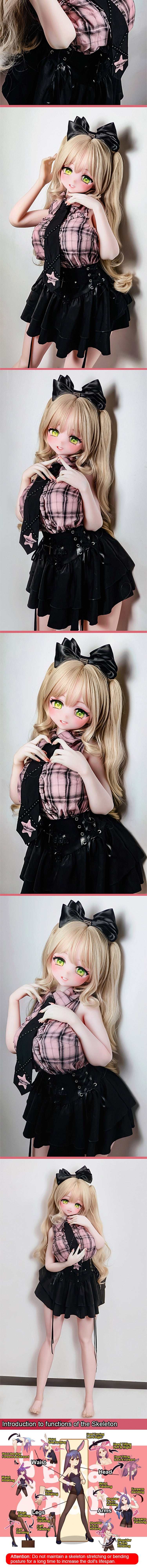 ElsaBabe 151cm Anime Doll Platinum Silicone Love Doll Adult Toy With Metal Skeleton, Ozaki Mei