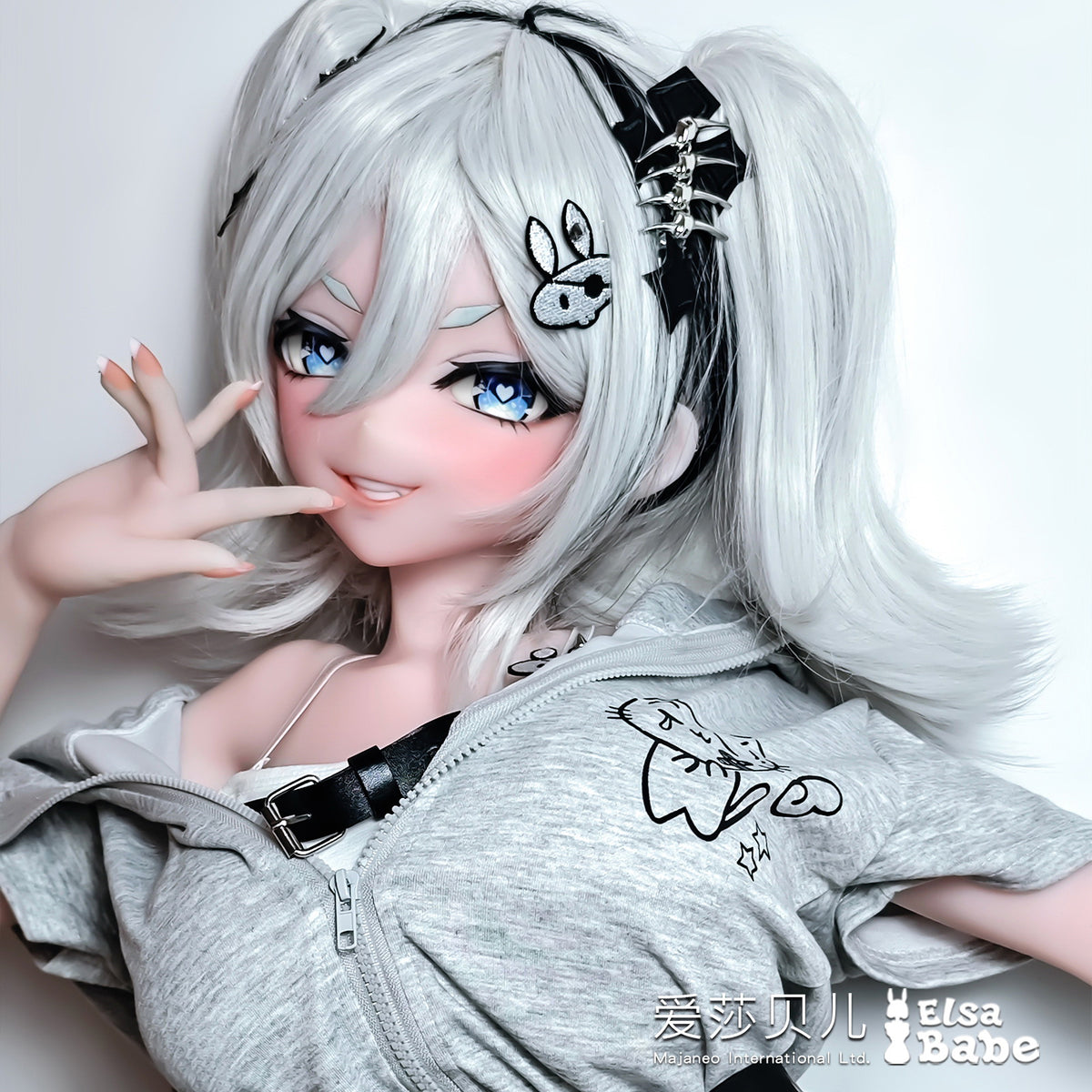 ElsaBabe 150cm Anime Doll Platinum Silicone Love Doll Adult Toy With Metal Skeleton, Flonine