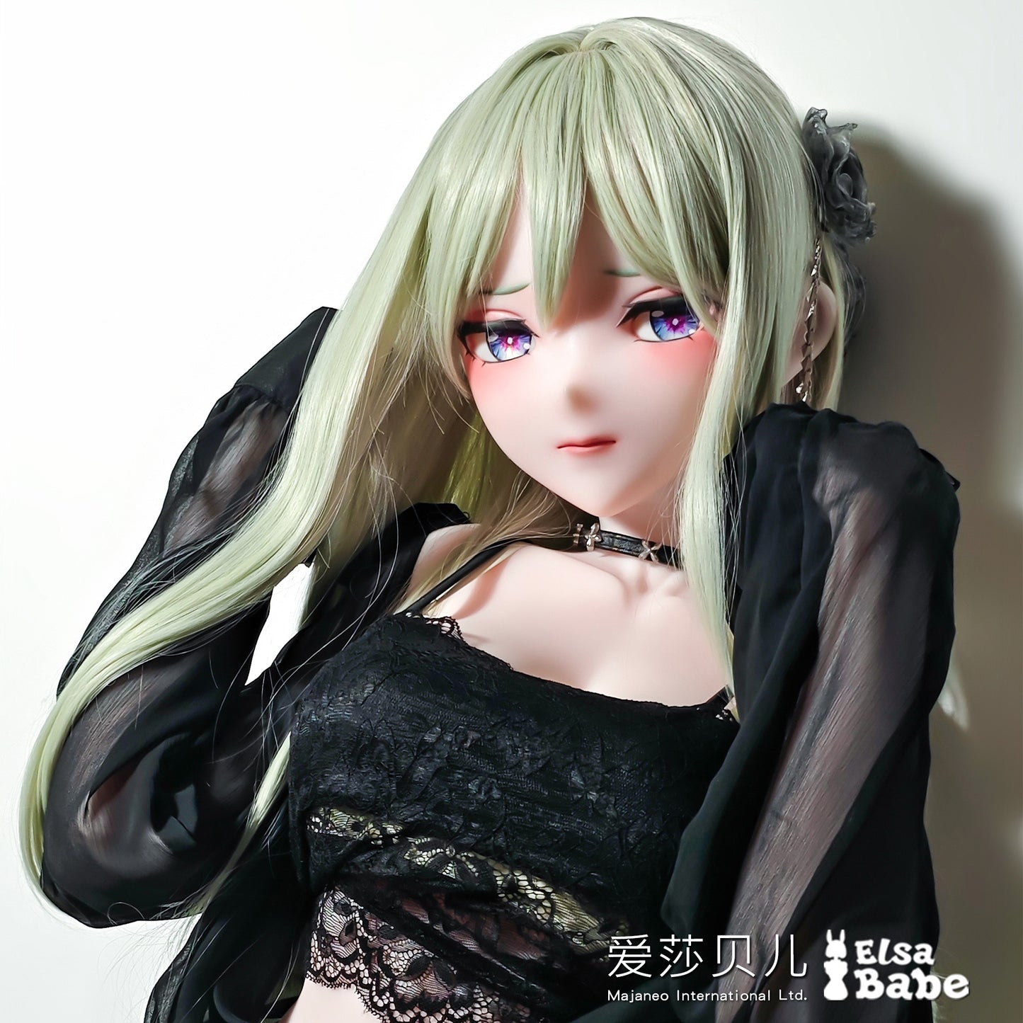 ElsaBabe Anime Doll Head Platinum Silicone Love Doll Heads Only, Shirai Mino