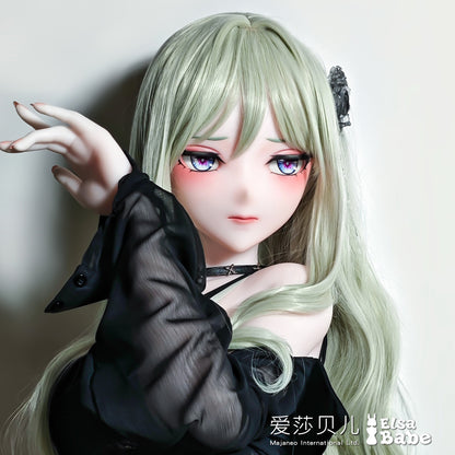 ElsaBabe Anime Doll Head Platinum Silicone Love Doll Heads Only, Shirai Mino