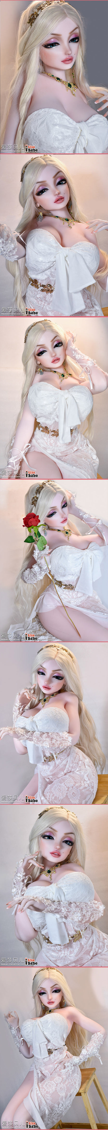 ElsaBabe 148 cm Anime-Puppe Platin-Silikon-Sexpuppe Erotisches Spielzeug mit Metallskelett, Kurai Chiaki