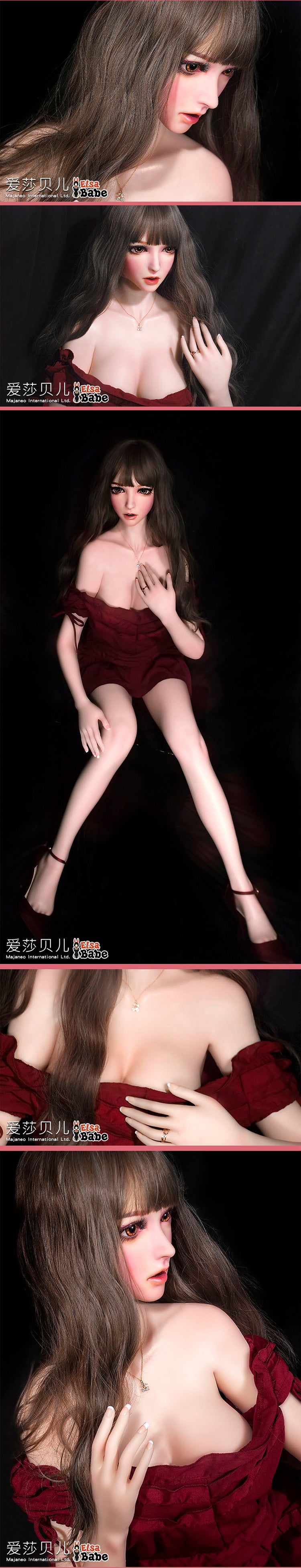 ElsaBabe 165cm Realistic ACG Doll Platinum Silicone Sex Doll Erotic Toy With Metal Skeleton, Aoi Ran