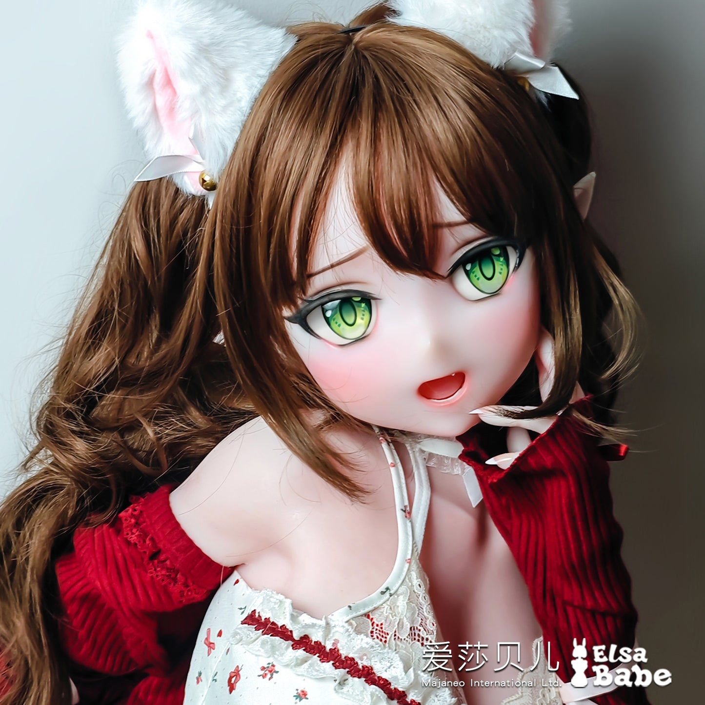 ElsaBabe Anime Doll Head Platinum Silicone Love Doll Heads Only, Mizuki Risa