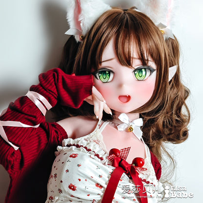 ElsaBabe Anime Doll Head Platinum Silicone Love Doll Heads Only, Mizuki Risa