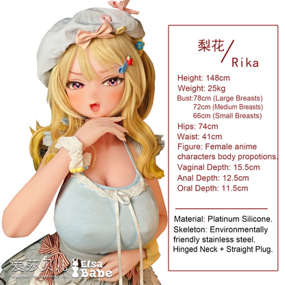 ElsaBabe 148cm Anime Doll Platinum Silicone Love Doll Adult Toy With Metal Skeleton, Ogawa Rika
