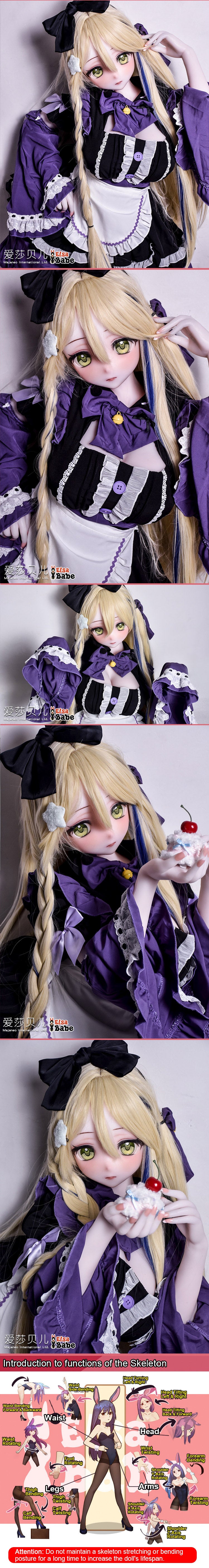 ElsaBabe 148 cm Anime-Puppe Platin-Silikon-Sexpuppe Erotisches Spielzeug mit Metallskelett, Furukawa Natsuki
