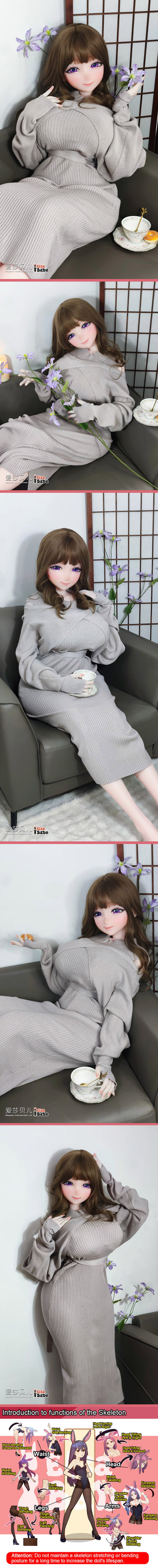 ElsaBabe 160cm Anime Doll Platinum Silicone Love Doll Adult Toy With Metal Skeleton, Mochizuki Emi