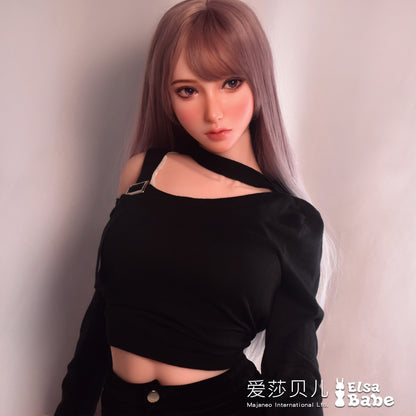 ElsaBabe 157cm Realistic ACG Doll Platinum Silicone Sex Doll Erotic Toy With Metal Skeleton, Mizushima Suzuran