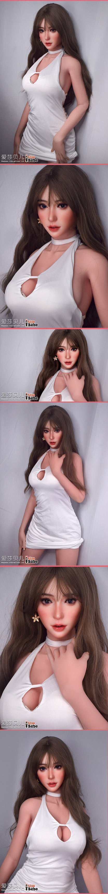 ElsaBabe 165cm Realistic ACG Doll Platinum Silicone Sex Doll Erotic Toy With Metal Skeleton, Amami Tomoko